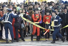 Halloween celebrations on Tokyo streets