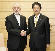 PM Abe meets with Iran vice president Salehi