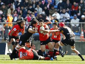 Super Rugby game between Sunwolves and Lions