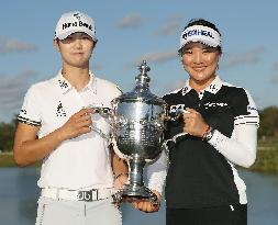 Golf: Park, Ryu share LPGA Player of Year award