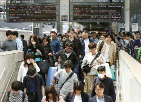 Holidaymakers during Japan's Golden Week