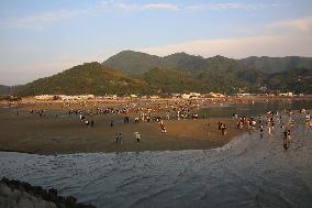 Chichibugahama beach in Japan