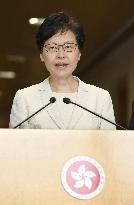 Hong Kong leader Carrie Lam