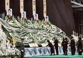 Abe attends funeral for 4 GSDF crew killed in chopper crash