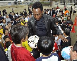 'King' Pele in disaster-hit Miyagi Pref.