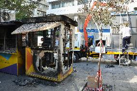 Aftermath of protests in Athens