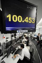 Euro tumbles against yen