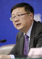 China environment minister meets press during NPC in Beijing