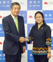 Japanese, Indonesian ministers exchange views on disasters