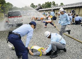 Counterterrorism drill at Kyoto Imperial Palace