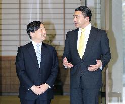 Crown Prince Naruhito meets with UAE foreign minister