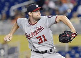 Baseball: Scherzer loses no-hitter, game as Marlins edge Nats