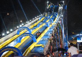 Water slide installed in Seoul
