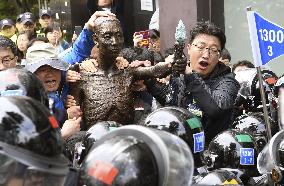 Statue symbolizing forced Korean laborers