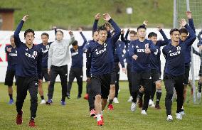 Football: Japan squad holds pre-World Cup camp in Austria