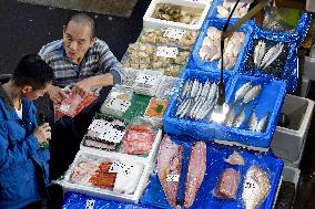 Tsukiji market scenes ahead of relocation
