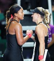 Tennis: Osaka vs Kerber at WTA Finals