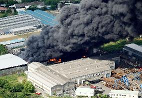 Fire at metal scrap plant