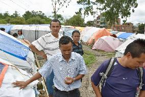 Tent dwellers increasing in Kathmandu 3 months after quake