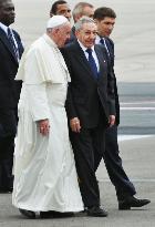 Pope Francis arrives in Cuba