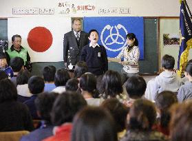 Graduation ceremony at tsunami-hit school