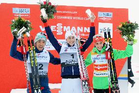 Podium finishers in World Cup Nordic combined event
