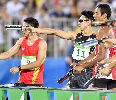 Olympics: Japan's Miguchi competes in modern pentathlon