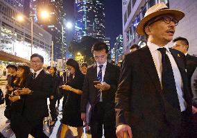 Hong Kong lawyers protest against China