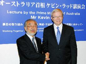 Rudd urges Japan to work with Australia on climate change