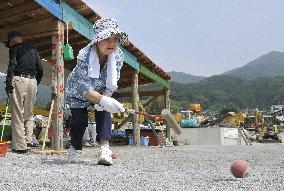 Gateball field in disaster-hit Ofunato