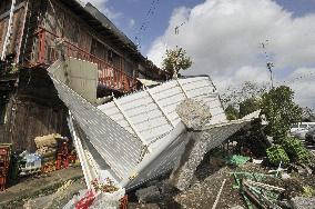 Typhoon makes landfall in Japan