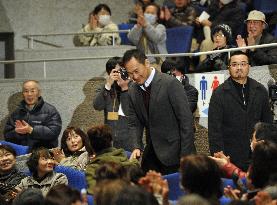 Actor Watanabe in disaster-hit Iwate