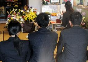 Funeral for 14-year-old student who committed suicide in Fukuoka