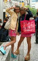 "Ganguro" girl in Shibuya