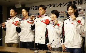 Japanese medalists of world badminton c'ships