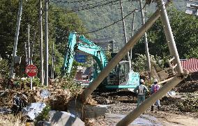 Debris removal going on in typhoon-hit town