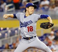 Dodgers' Maeda takes loss against Marlins