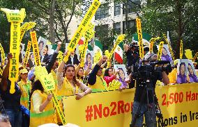 Protest in N.Y. against political executions in Iran
