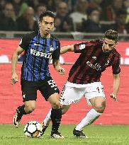 Inter's Nagatomo on the ball