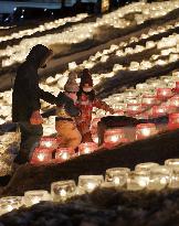 Lantern festival in quake-hit Hokkaido town