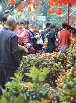 Flower market in China