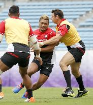 Rugby: Japanese team trains ahead of World Cup