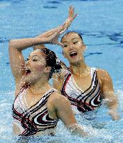 Japan's Suzuki and Harada win bronze in synchronized swimming