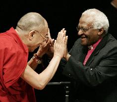 The Dalai Lama and Tutu at Hiroshima International Peace Summit