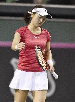 Doi seen after defeat in Fed Cup WG II playoff