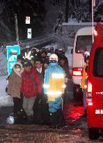 Hundreds stranded at central Japan spa resort following heavy snow