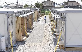 Temporary housing completed in quake-hit town