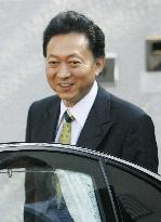 New PM Hatoyama leaves home for work