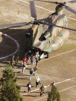 (1)Evacuees allowed to return to isolated village
