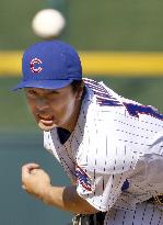 Wada pitches in spring training game